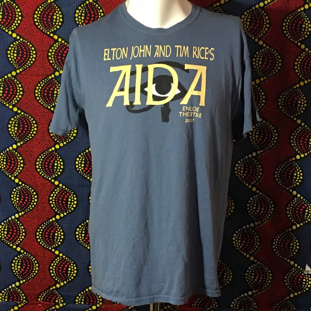 Elton John & Tim Rice's - AIDA - Enloe Theatre 2017 - T-shirt - Blue - L